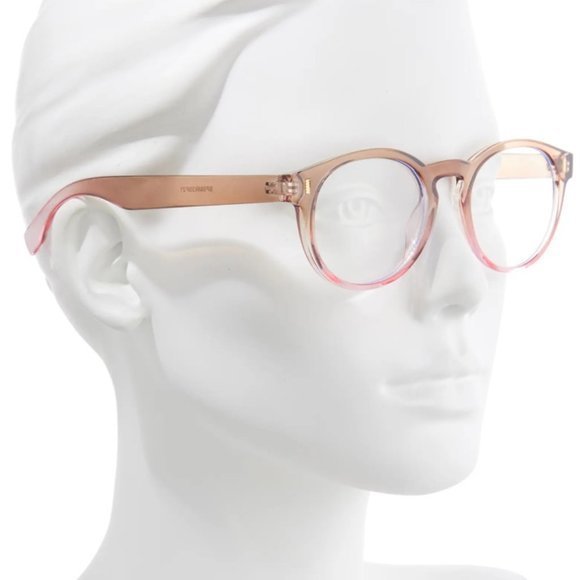 bp Accessories - BP. Nordstrom 58mm Round Ombre Blue Light Blocking Glasses in Nude